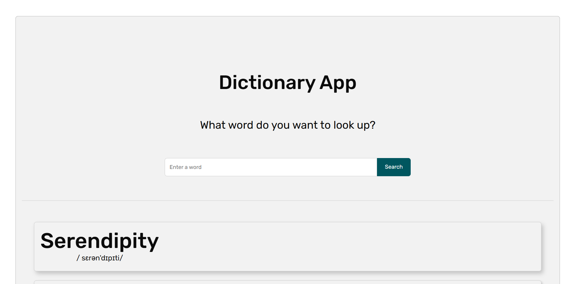 Dictionary App Preview