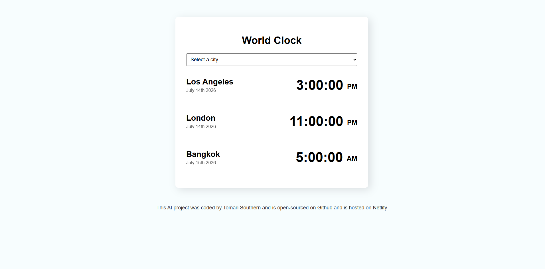 Local Timezone App Preview