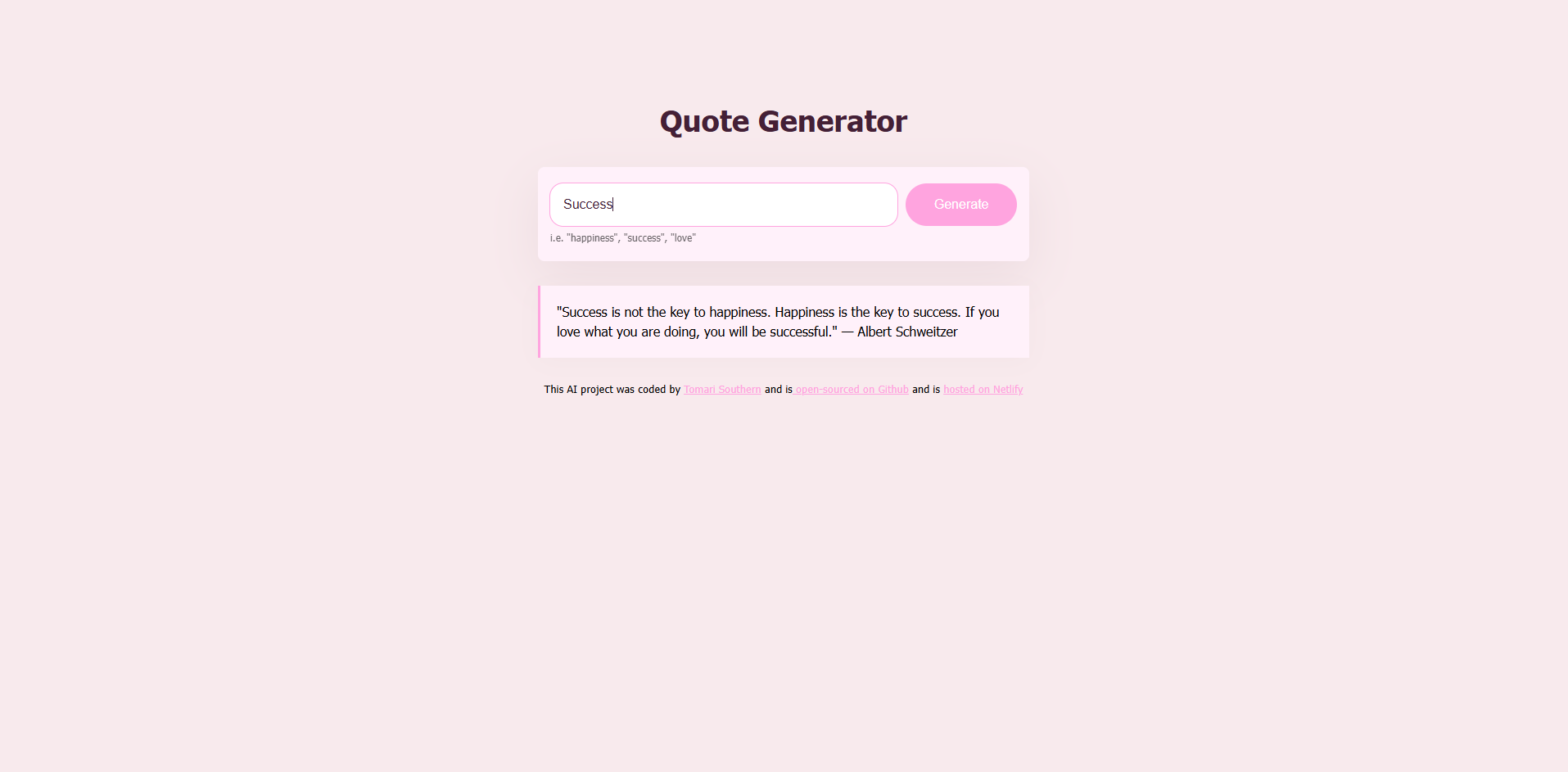 Quote Generator App Preview